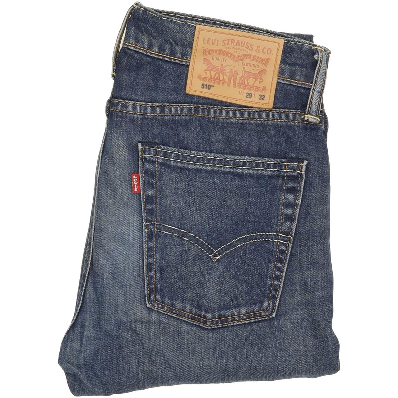 Levi's 510 Men Blue Skinny Slim Stretch Jeans W29 L31