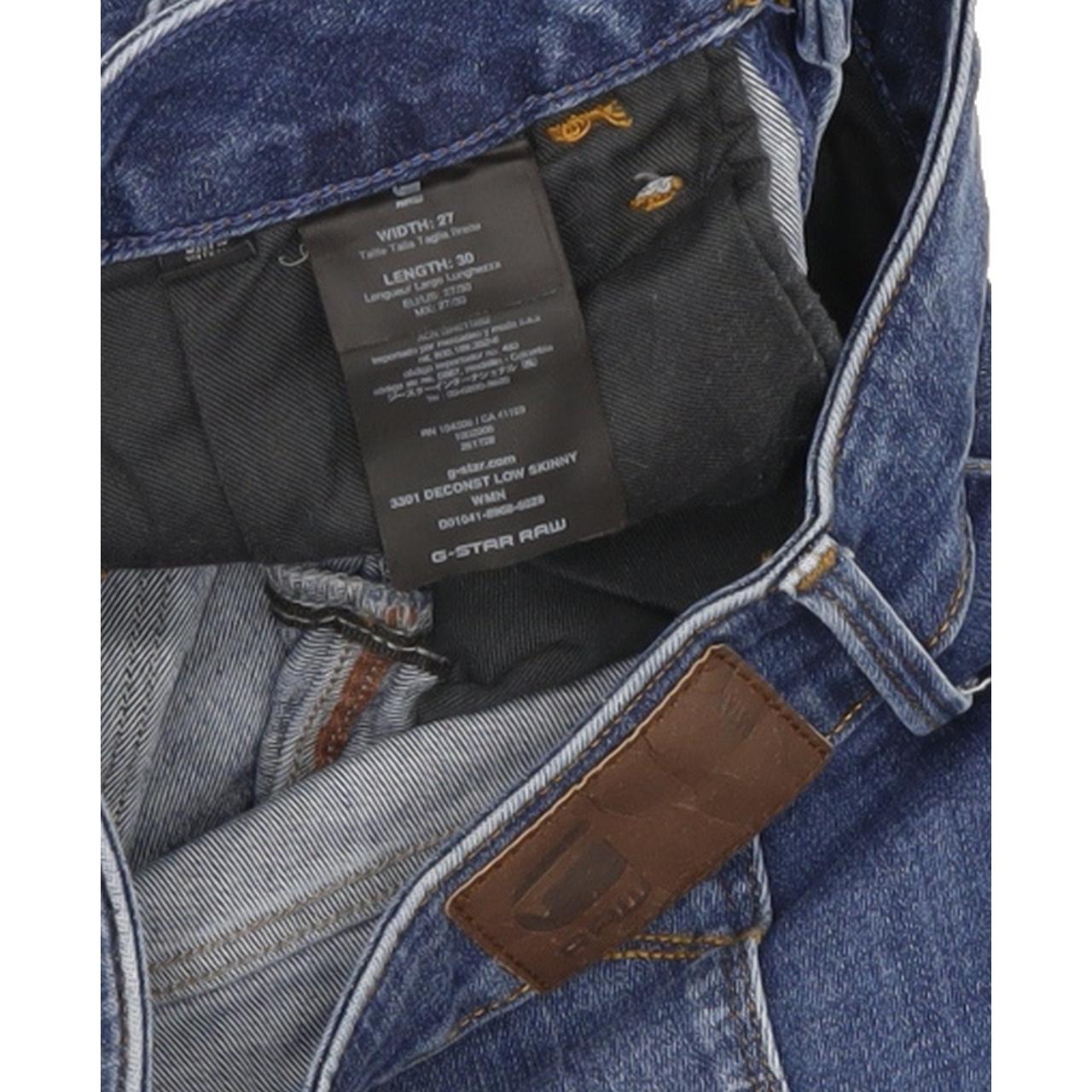 G-Star 3301 Deconst Women Blue Skinny Slim Stretch Jeans W27 L29