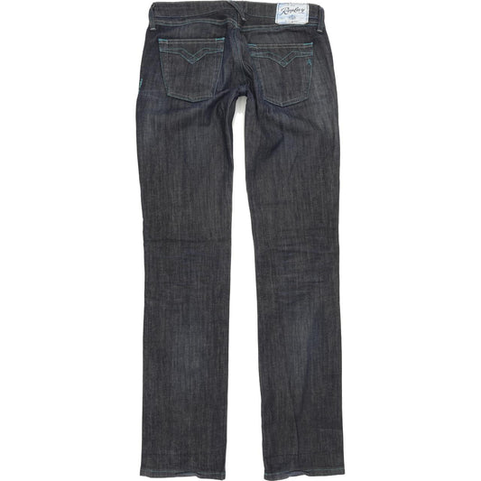 Replay W475 Women Blue Straight Regular Stretch Jeans W27 L32