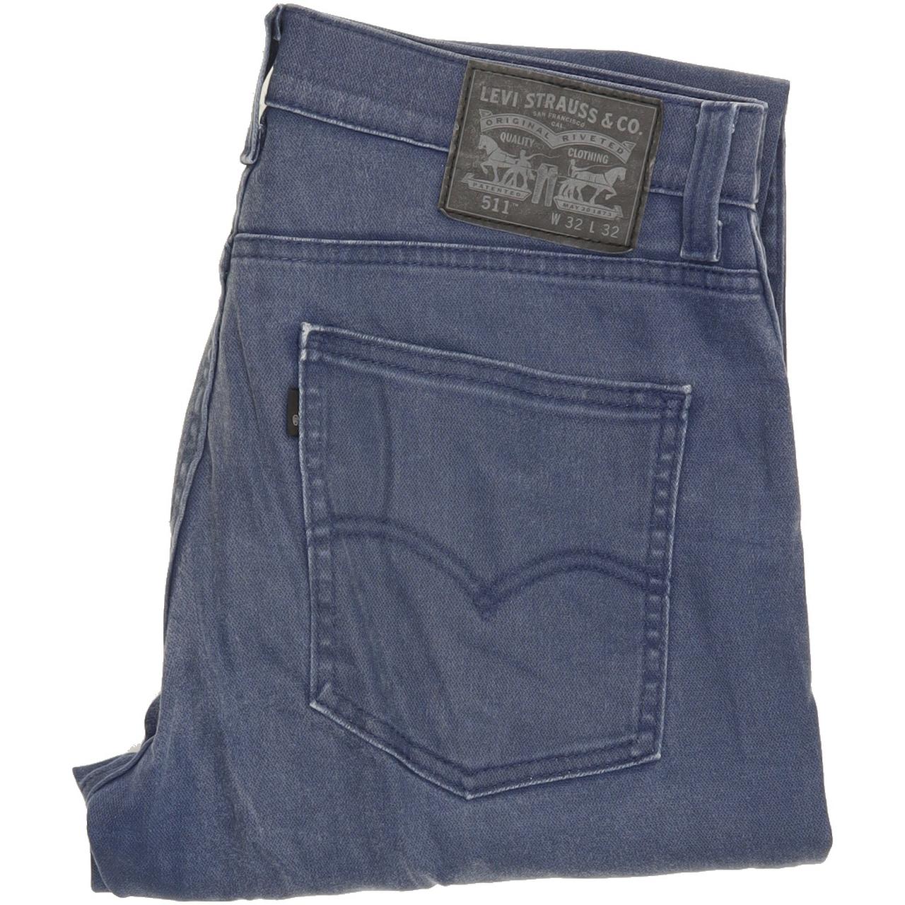 Levi's 511 Men Blue Straight Slim Stretch Jeans W32 L31