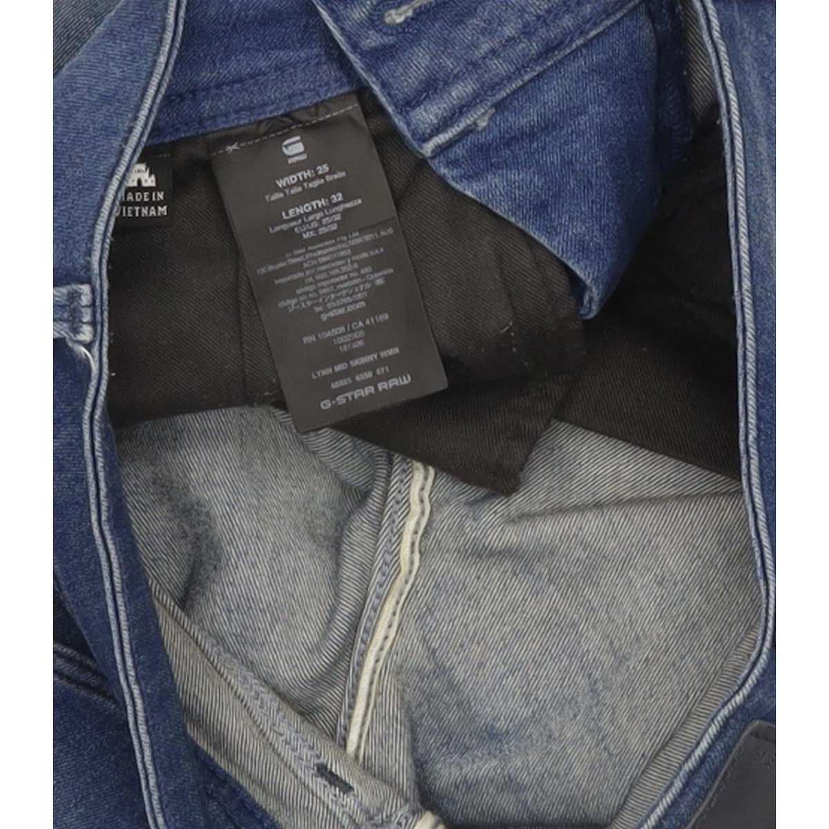 G-Star Lynn Mid Women Blue Skinny Slim Stretch Jeans W25 L32