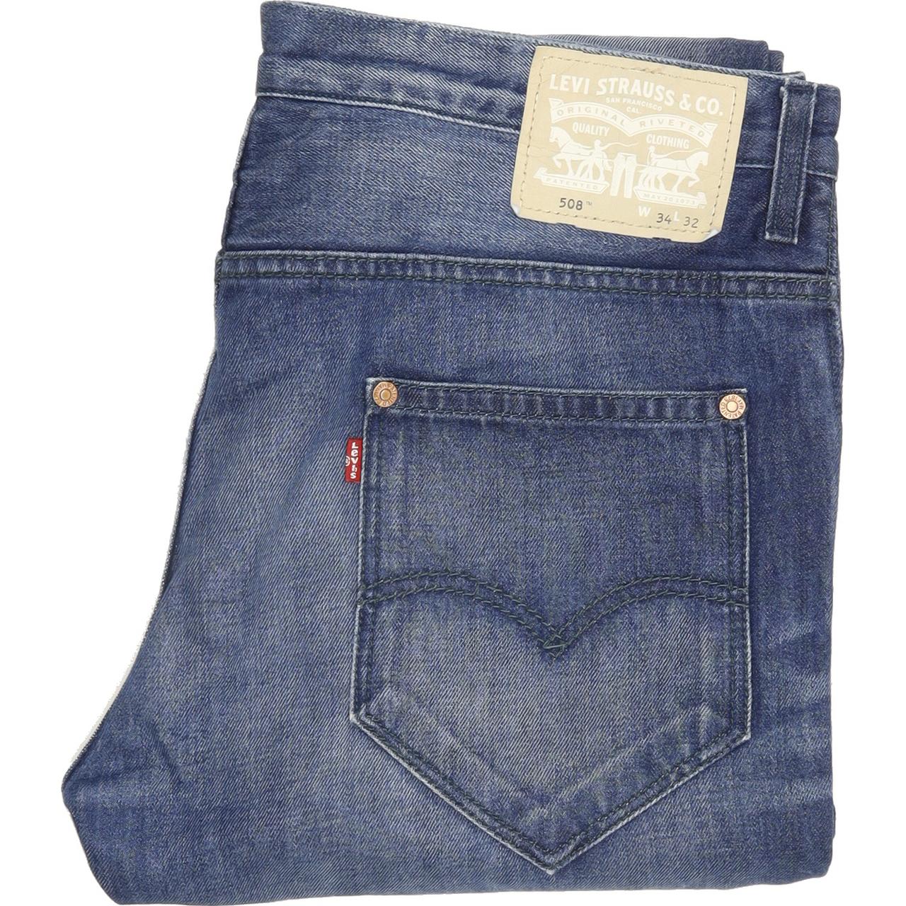 Levi's 508 Men Blue Straight Regular Jeans W35 L32
