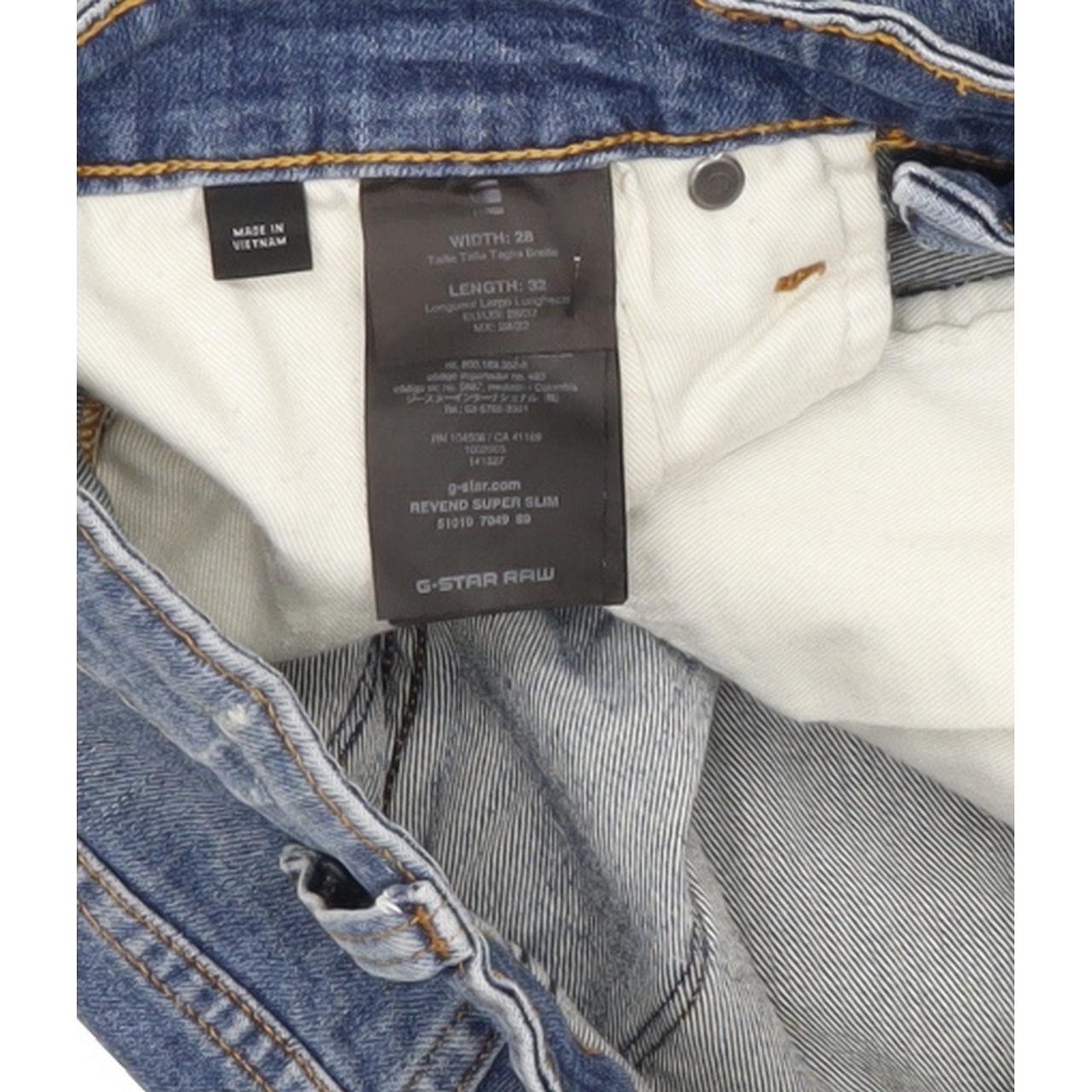 G-Star Revend Men Blue Straight Slim Stretch Jeans W28 L32