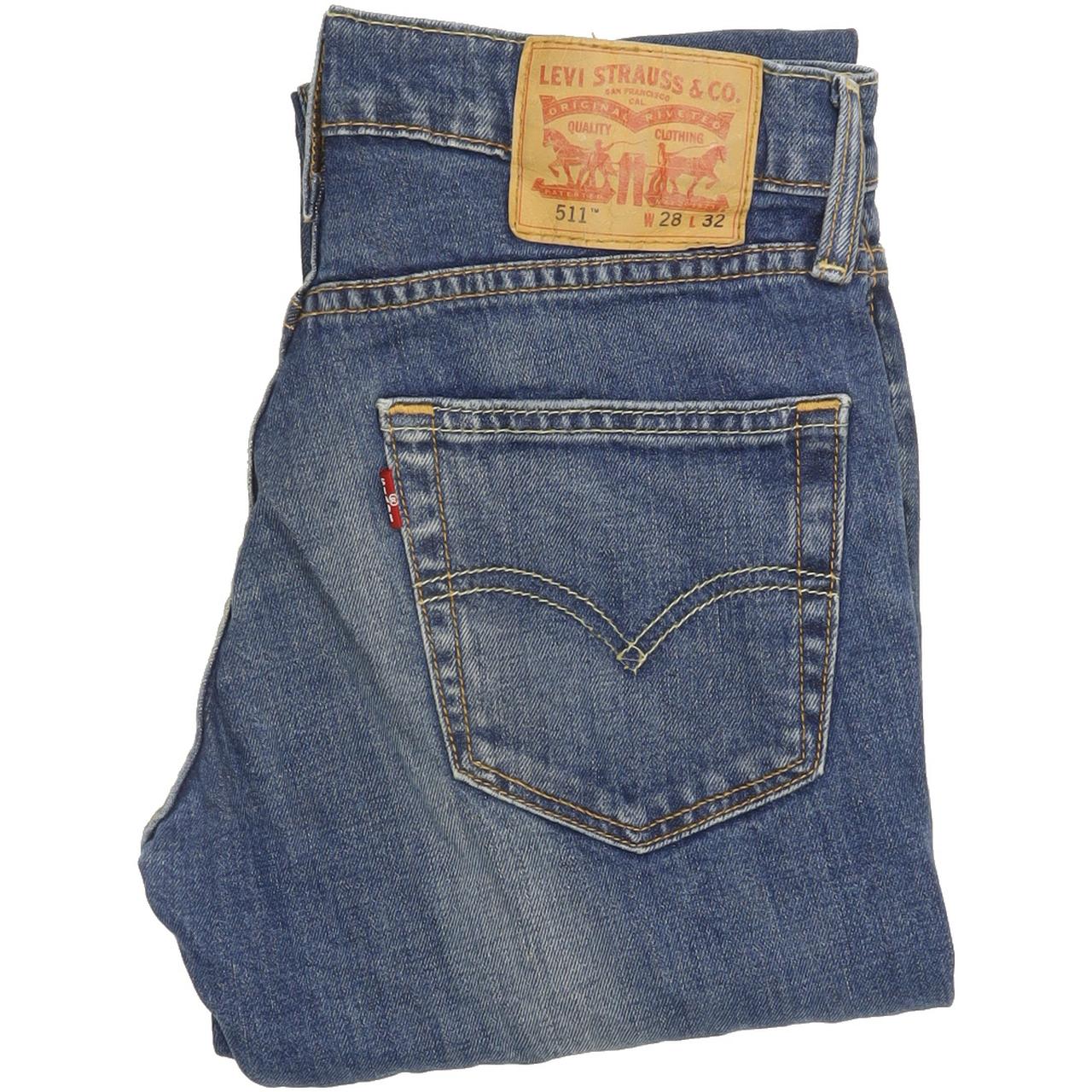 Levi's 511 Men Blue Straight Slim Jeans W28 L31