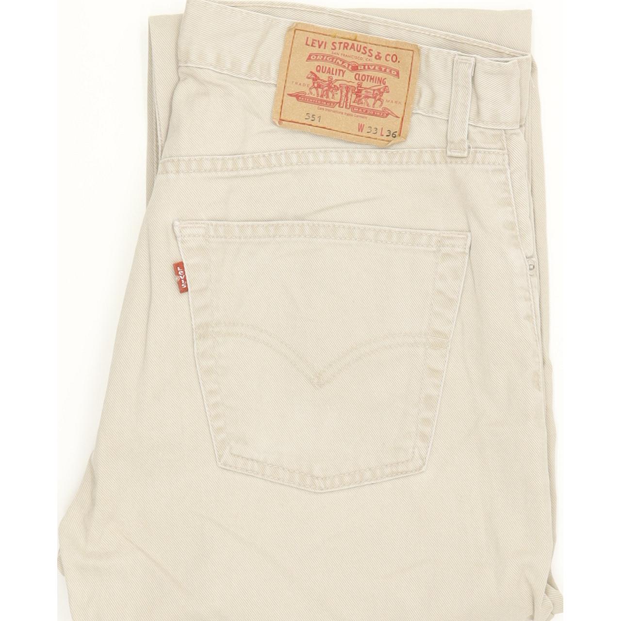 Levi's 551 Men Beige Straight Regular Jeans W33 L35