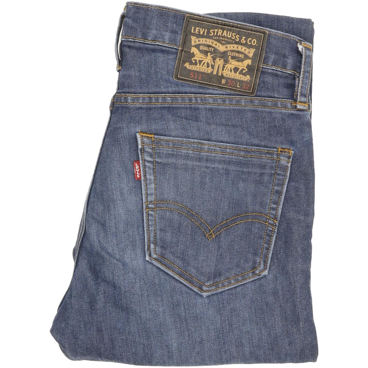 Levi's 511 Men Blue Straight Slim Stretch Jeans W30 L32
