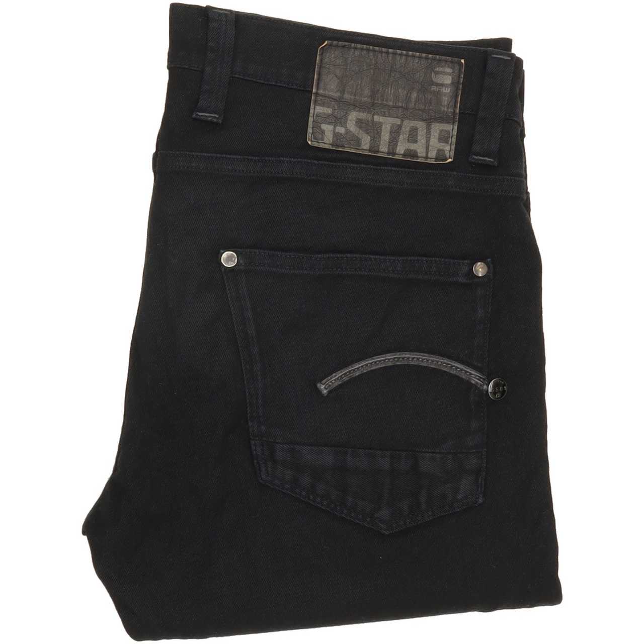 G-Star Men Black Straight Regular Jeans W32 L33