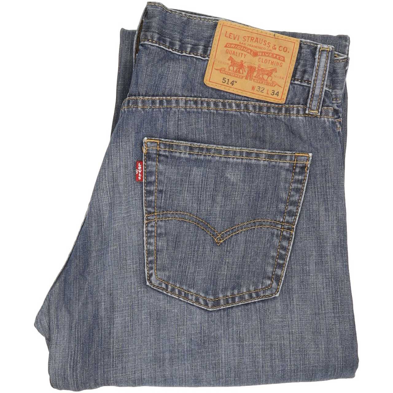 Levi's 514 Men Blue Straight Slim Jeans W32 L33