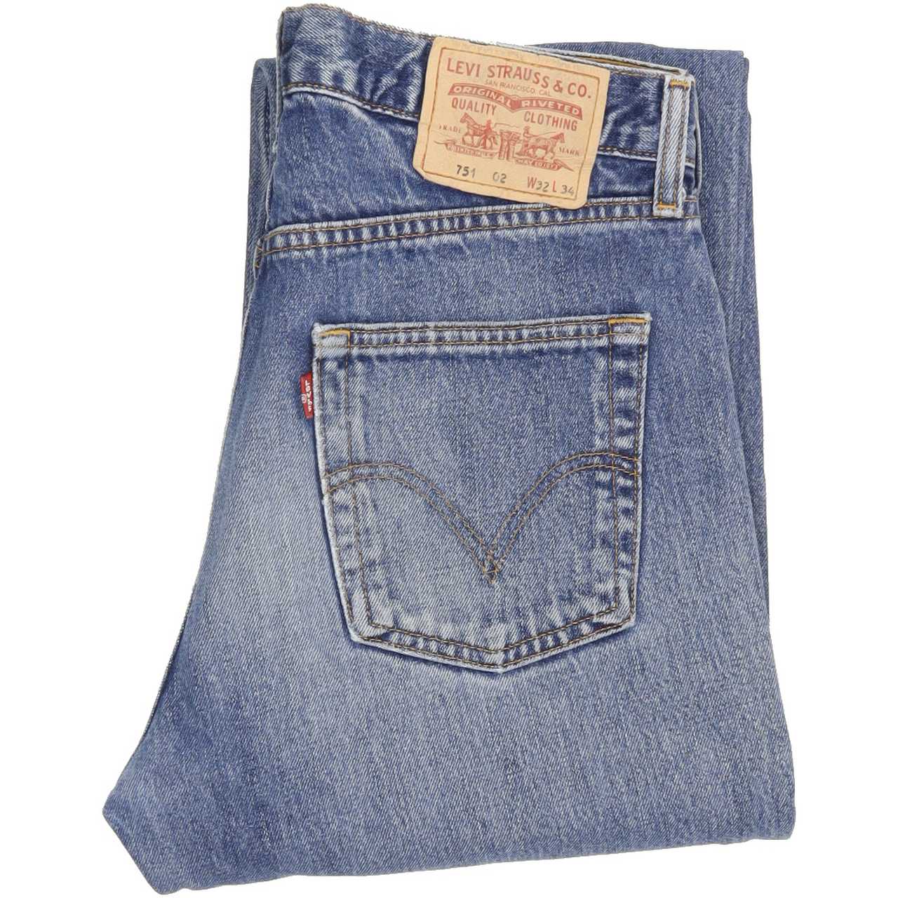 Levi's 751 Men Blue Straight Regular Jeans W32 L33