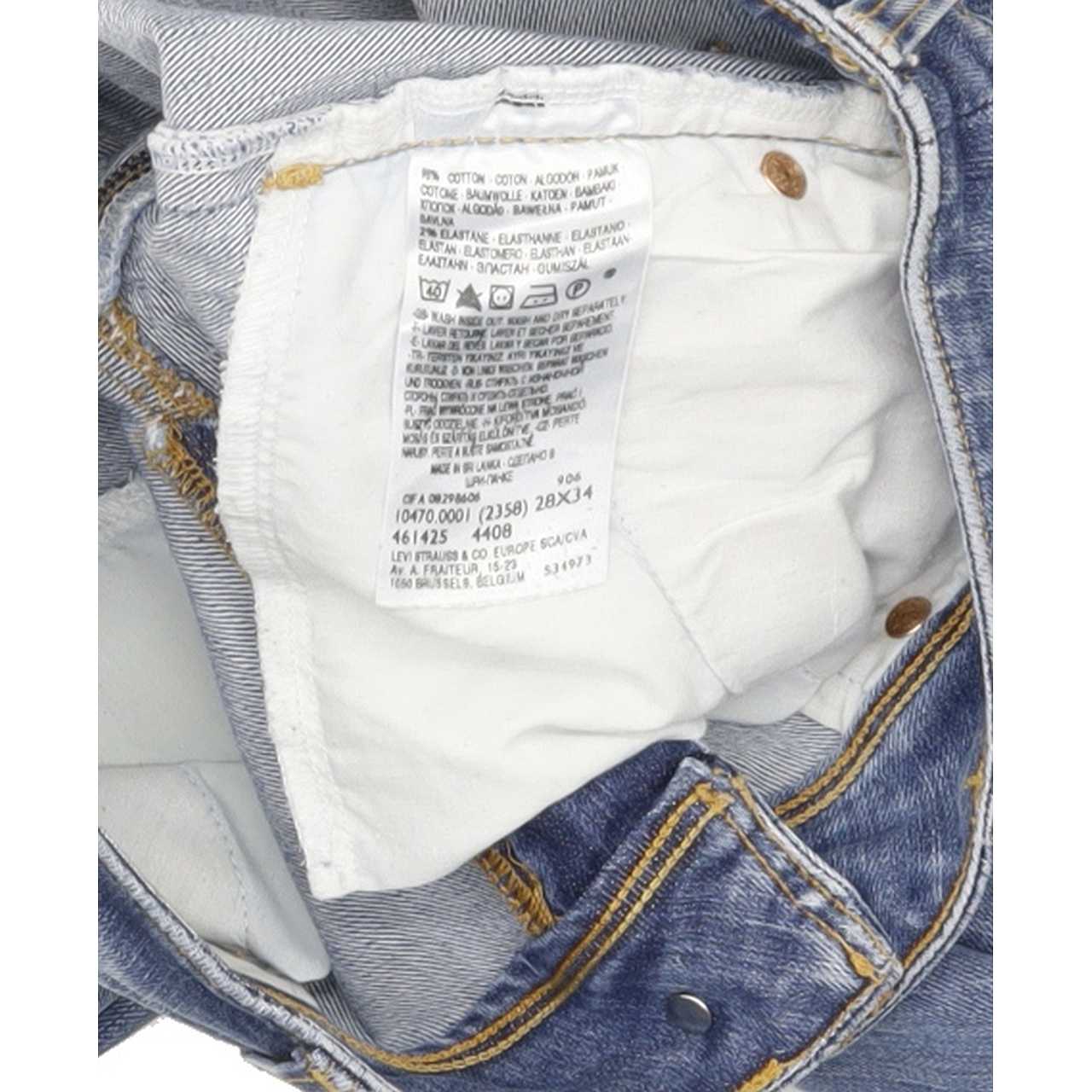Levi's 470 Women Blue Straight Slim Stretch Jeans W28 L33