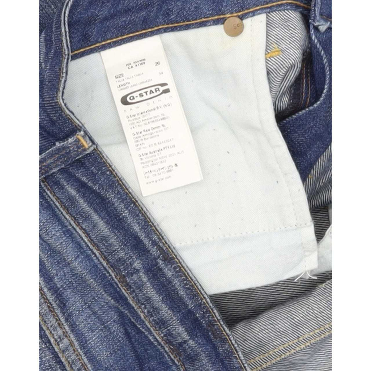 G-Star 3301 Correct Women Blue Straight Slim Jeans W27 L34