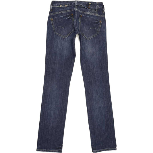 G-Star Midge Women Blue Straight Slim Stretch Jeans W28 L33