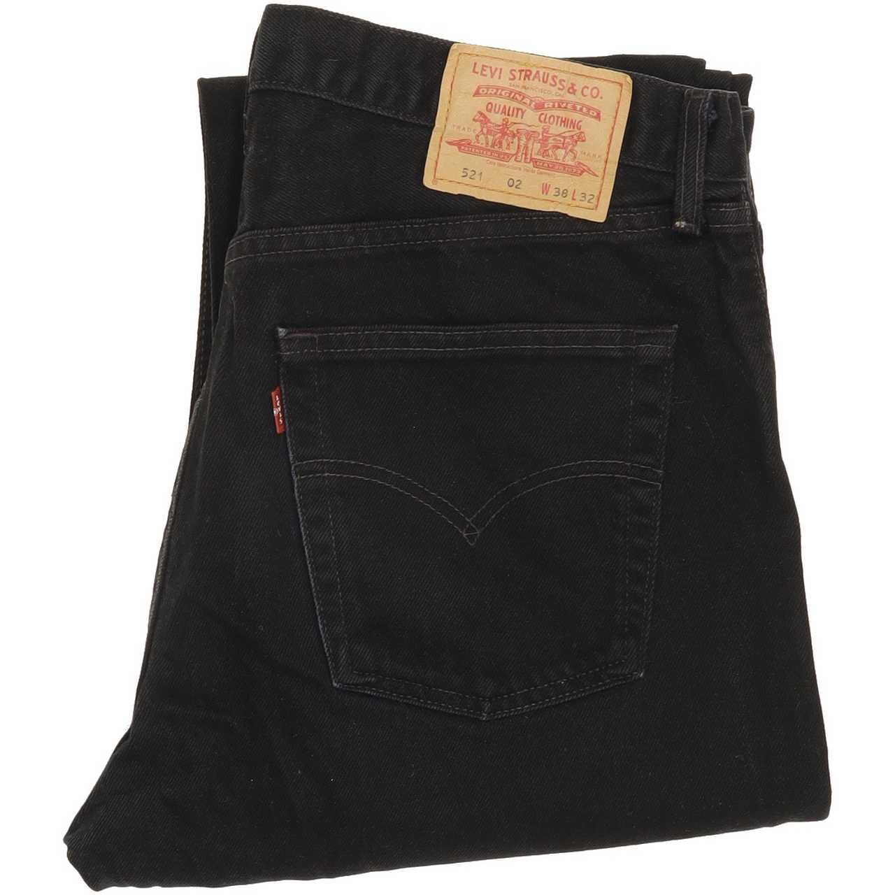 Levi's 521 Men Black Straight Regular Jeans W37 L31