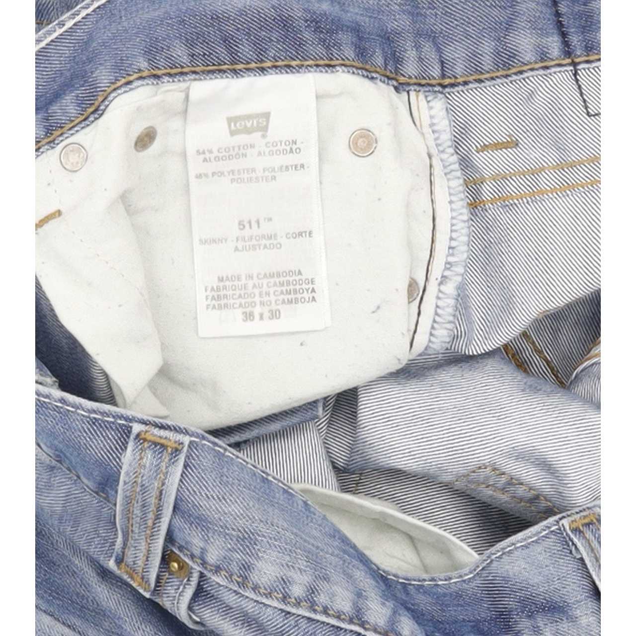 Levi's 511 Men Blue Straight Slim Jeans W36 L31