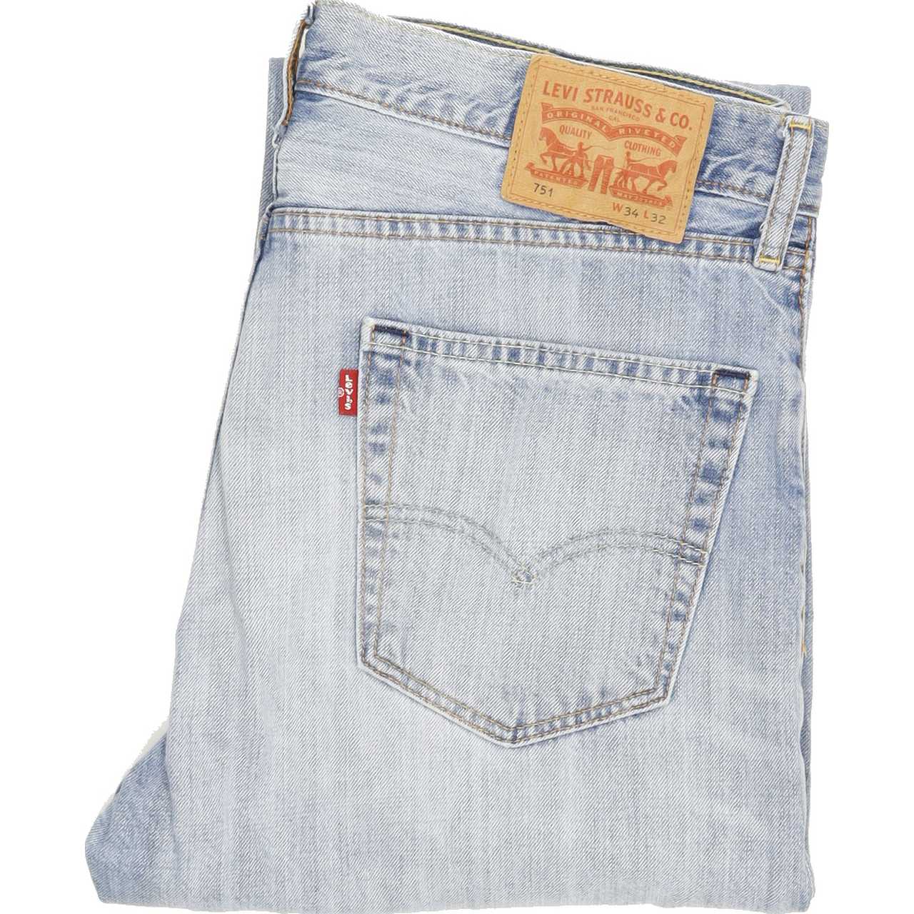 Levi's 751 Men Blue Straight Regular Jeans W34 L31