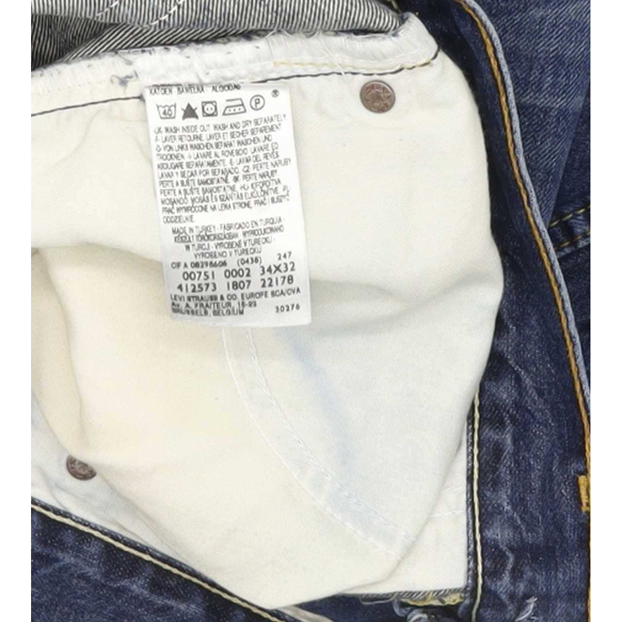 Levi's 751 Men Blue Straight Regular Jeans W34 L31