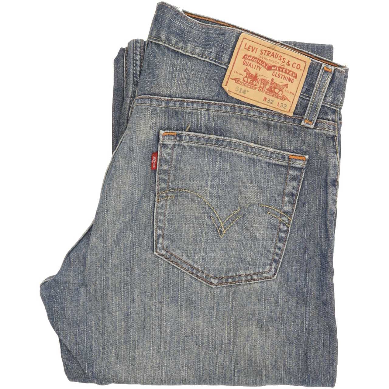 Levi's 514 Men Blue Straight Slim Jeans W33 L33