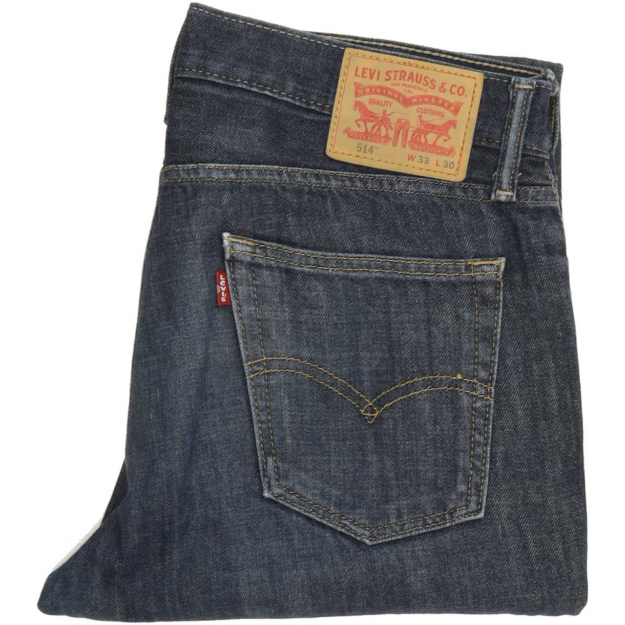 Levi's 514 Men Blue Straight Slim Jeans W34 L29