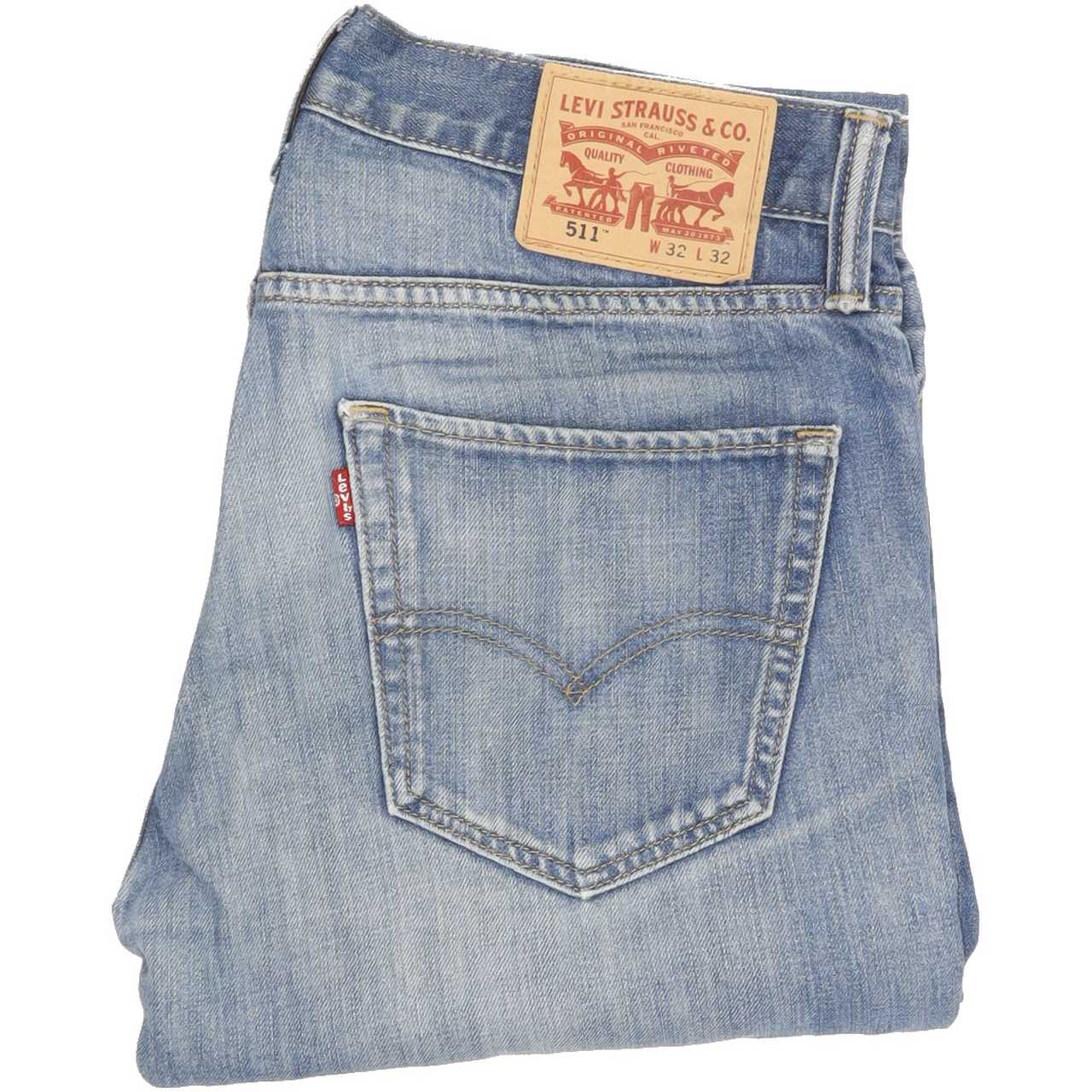 Levi's 511 Men Blue Straight Slim Jeans W32 L32