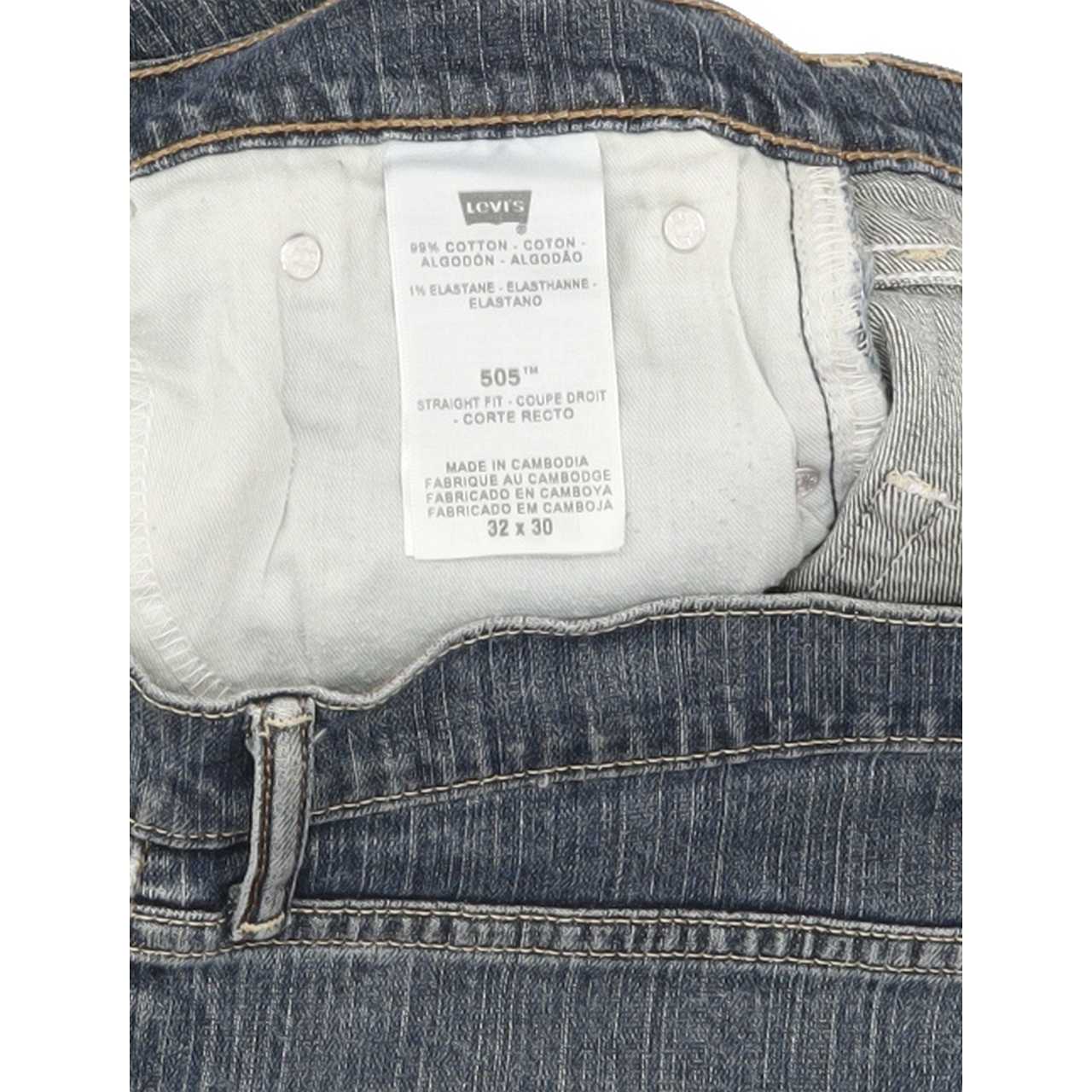 Levi's 505 Men Blue Straight Regular Stretch Jeans W32 L29