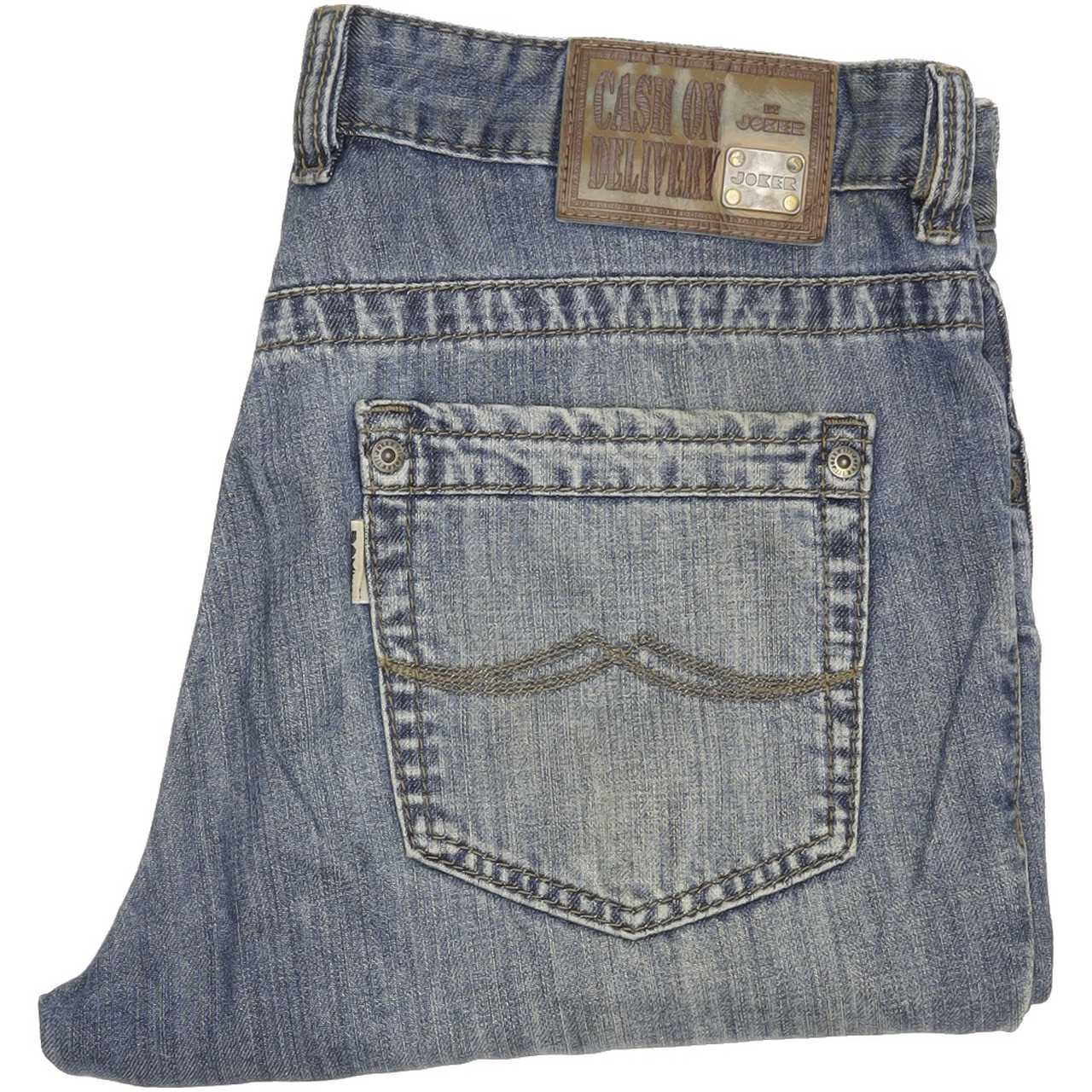 Joker Cash on Delivery Men Blue Straight Regular Jeans W36 L30