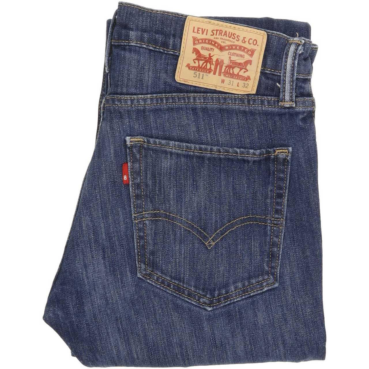 Levi's 511 Men Blue Straight Slim Stretch Jeans W31 L31