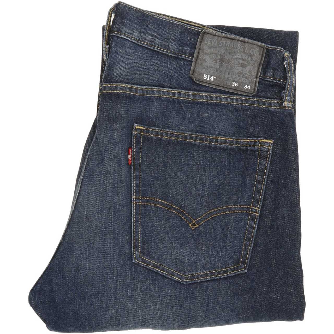 Levi's 514 Men Blue Straight Slim Jeans W36 L33