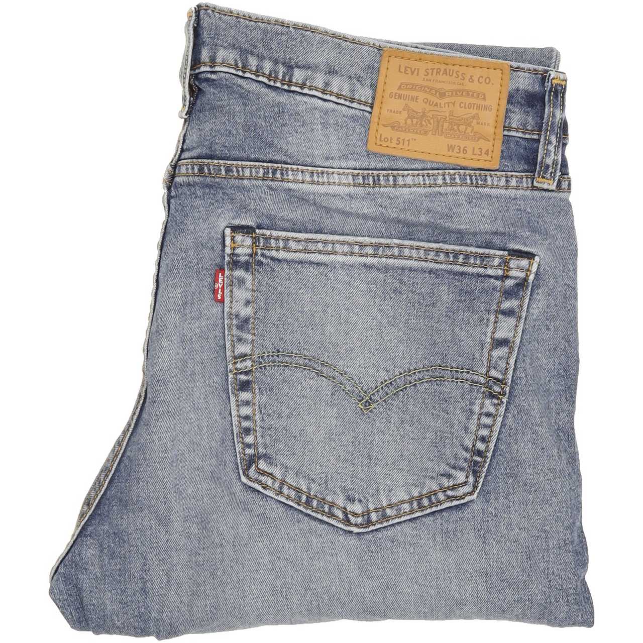 Levi's 511 Men Blue Straight Slim Jeans W36 L33