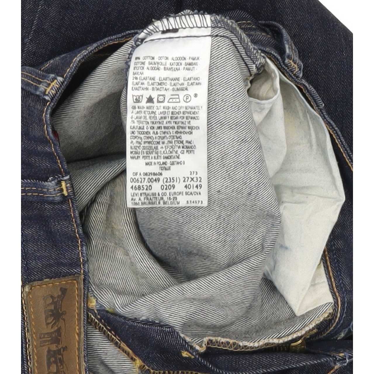 Levi's 627 Men Blue Straight Regular Stretch Jeans W27 L31