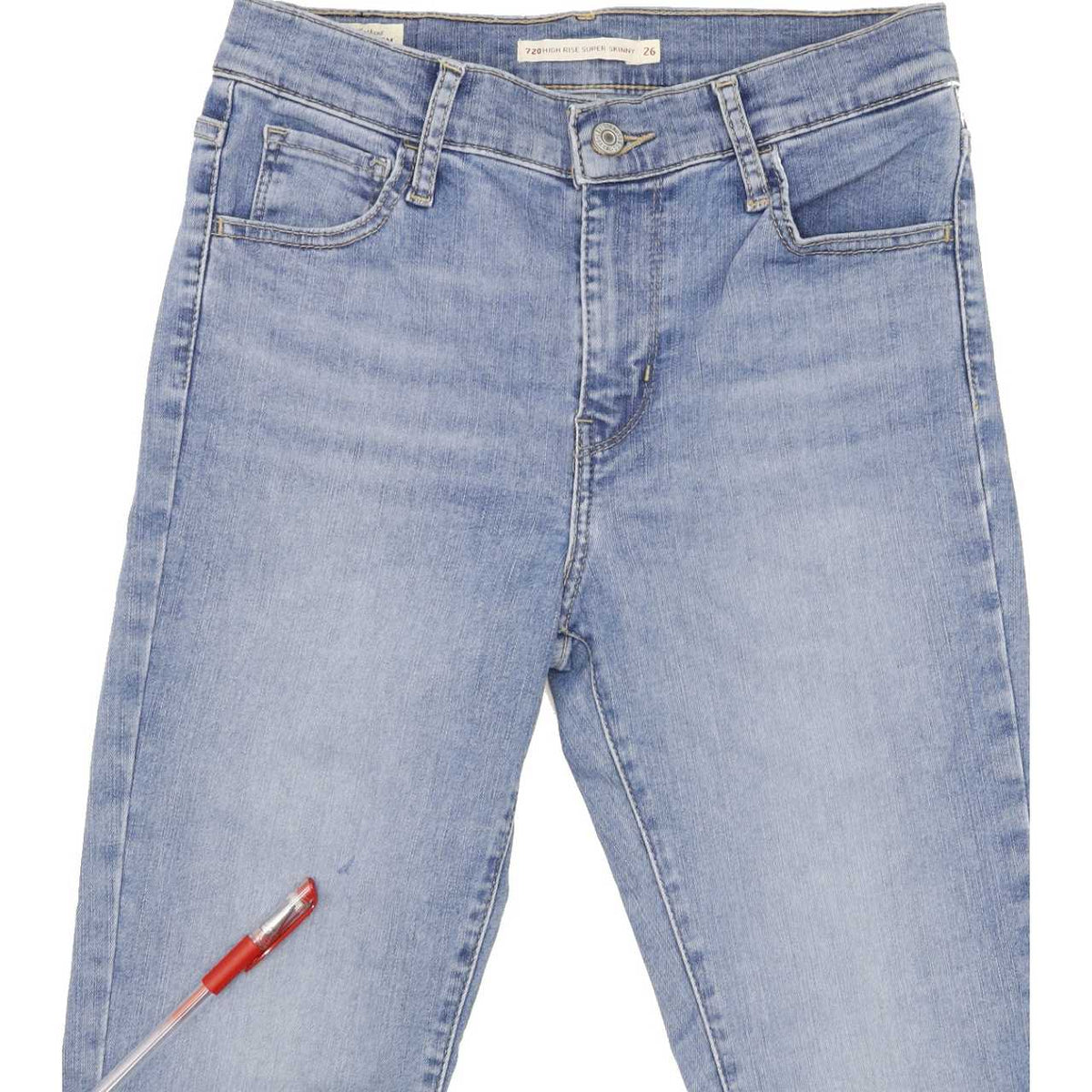 Levi's 720 High Rise Women Blue Skinny Stretch Jeans W26 L32