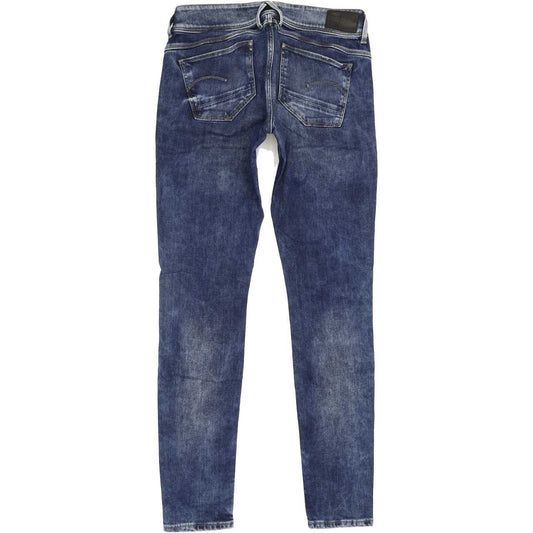 G-Star Lynn Mid Women Blue Skinny Slim Stretch Jeans W27 L32