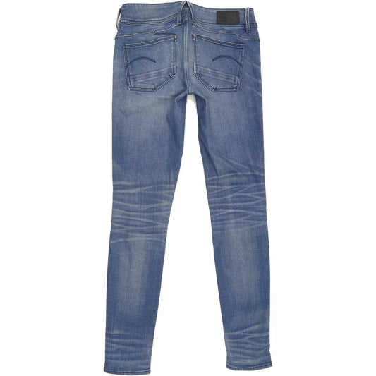 G-Star Lynn Mid Women Blue Skinny Slim Stretch Jeans W28 L32