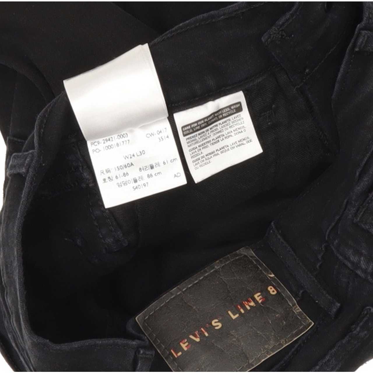 Levi's Line 8 Women Black Skinny Regular Stretch Jeans W24 L29