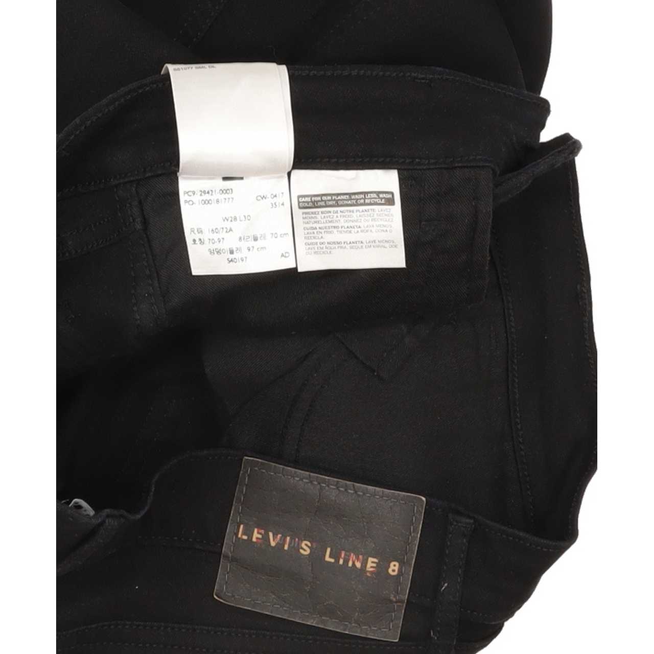 Levi's Line 8 Men Black Skinny Regular Stretch Jeans W28 L29
