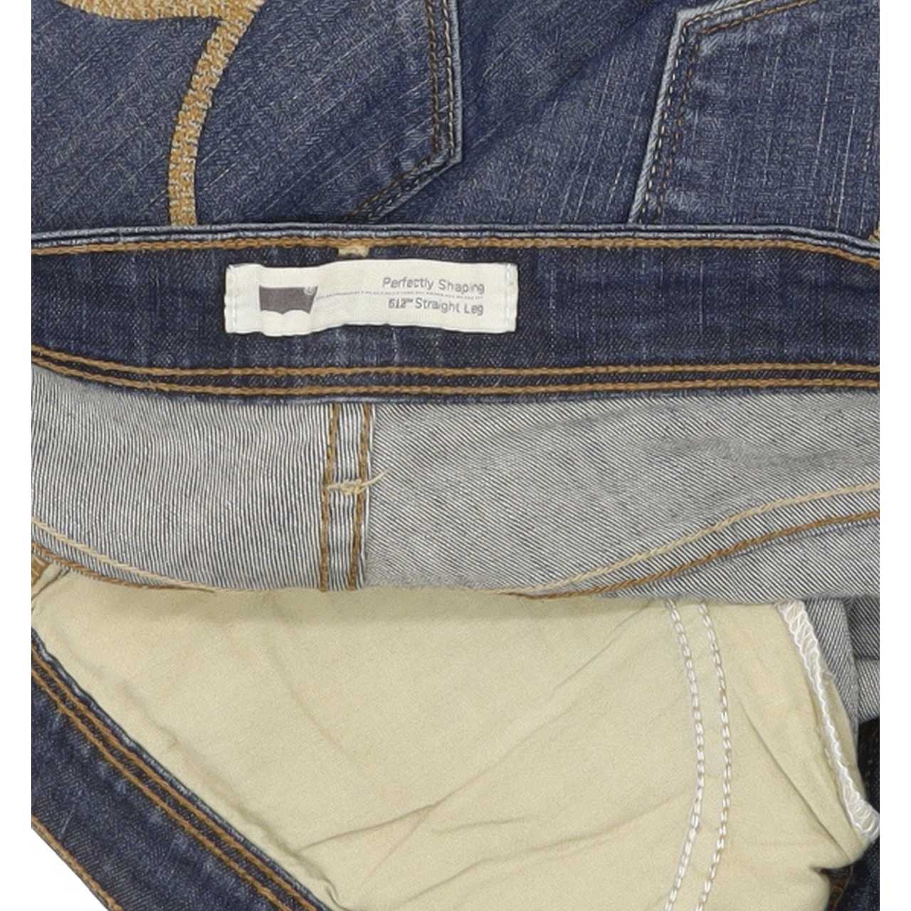Levi's 512 Shaping Women Blue Straight Slim Jeans W36 L31