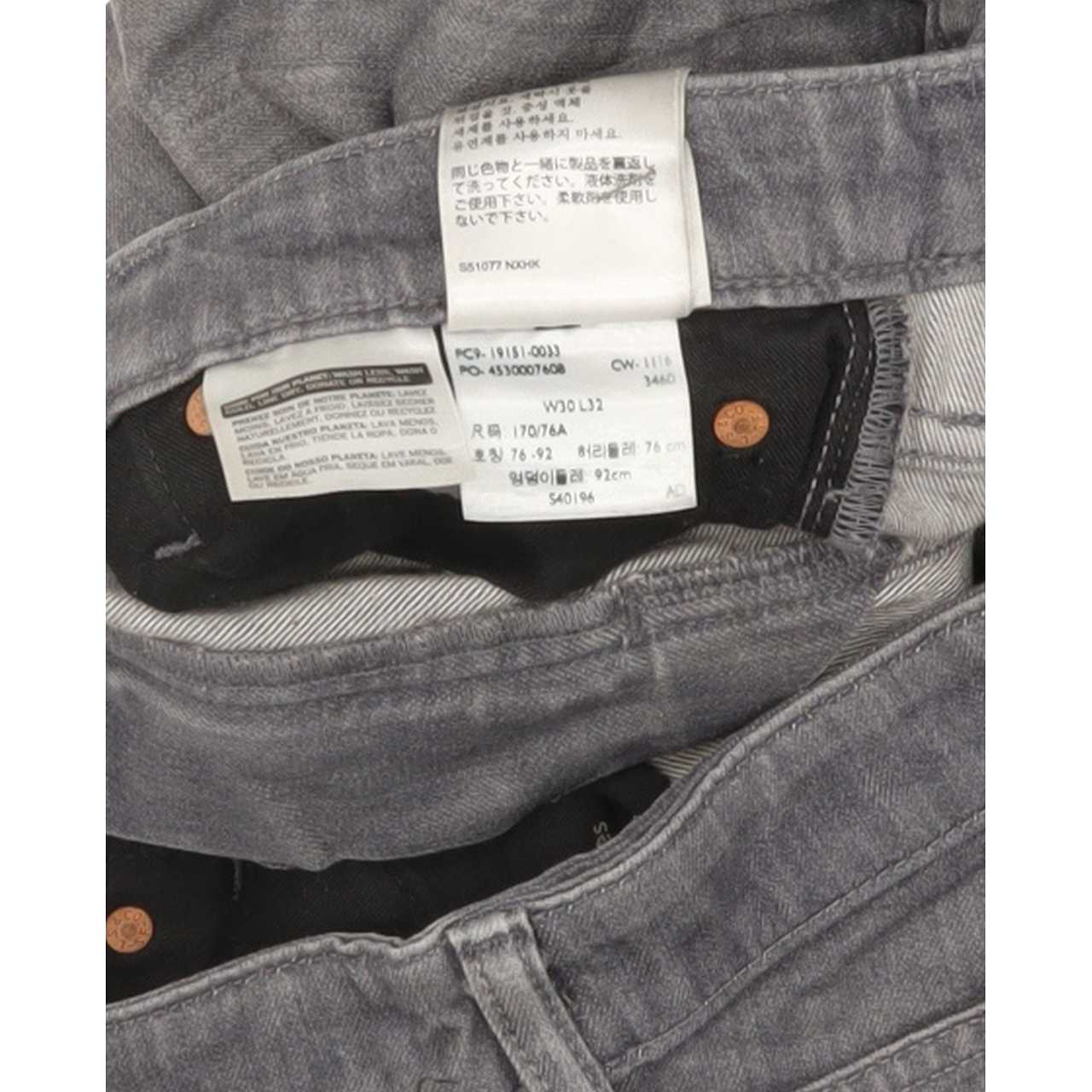 Levi's 511 Men Grey Straight Slim Stretch Jeans W30 L32
