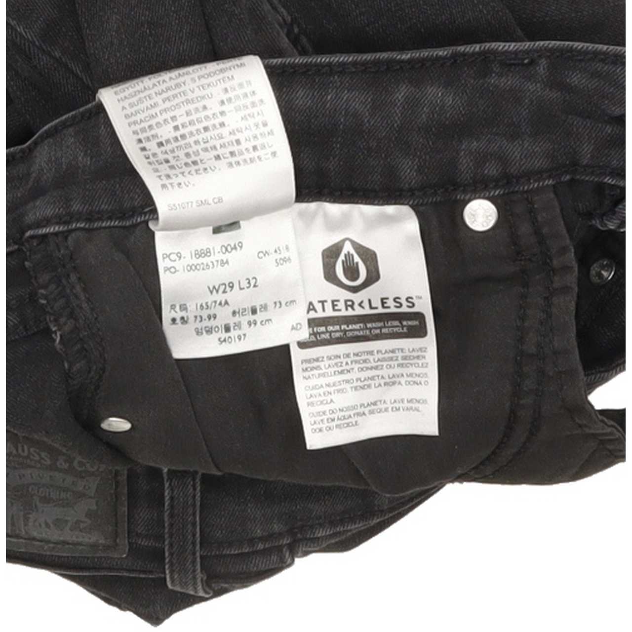 Levi's 711 Women Black Skinny Regular Stretch Jeans W29 L31