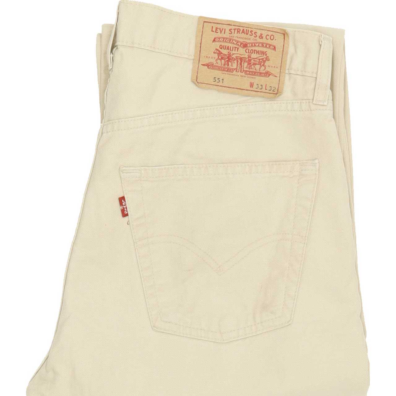Levi's 551 Men Beige Straight Regular Jeans W33 L31