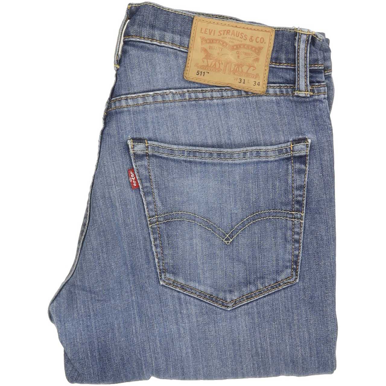 Levi's 511 Men Blue Straight Slim Jeans W31 L34