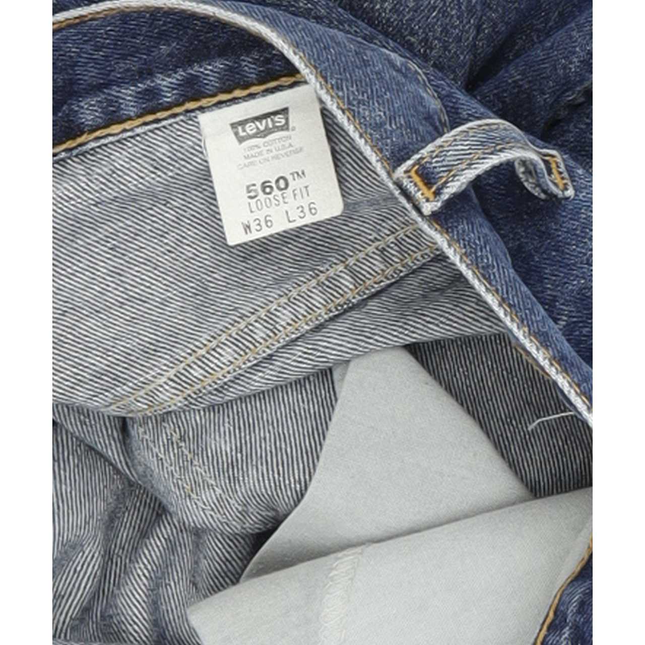 Levi's 560 Made in USA Men Blue Straight Loose Jeans W36 L36