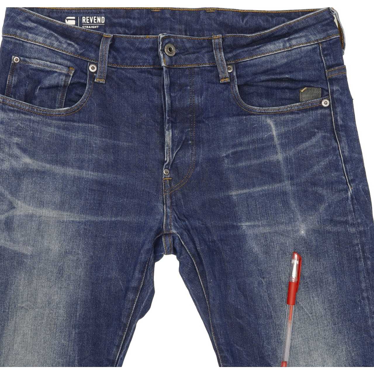 G-Star Revend Men Blue Straight Regular Stretch Jeans W31 L31