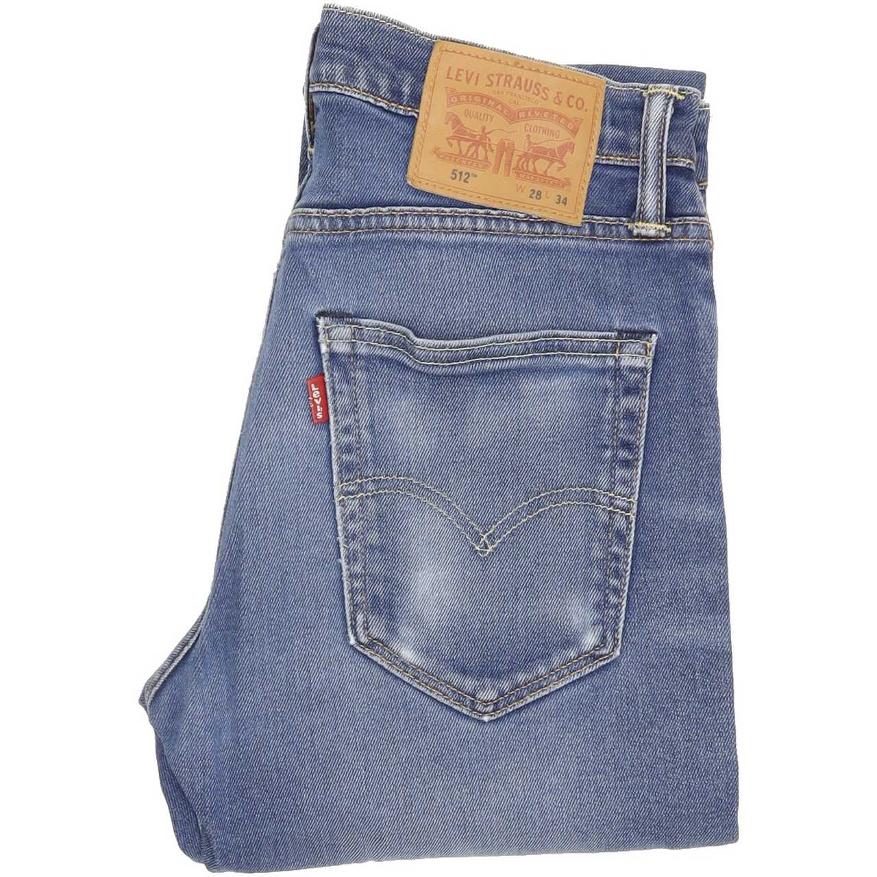 Levi's 512 Men Blue Tapered Slim Stretch Jeans W28 L32