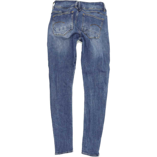 G-Star Women Blue Skinny Slim Stretch Jeans W25 L30