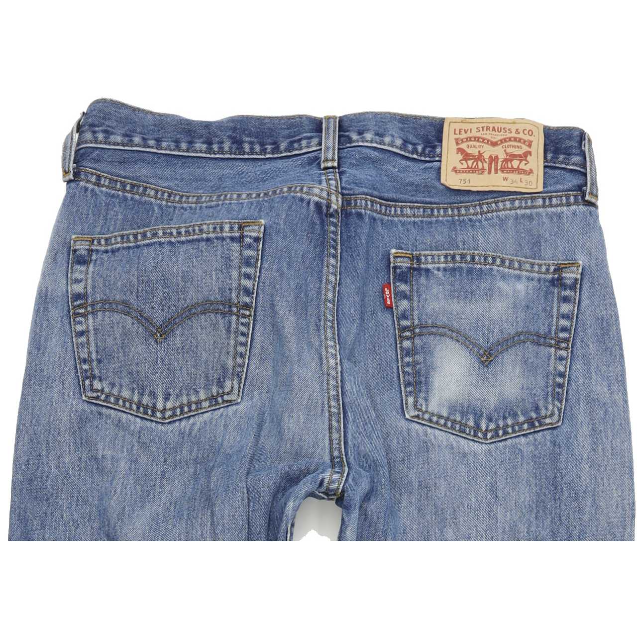 Levi's 751 Men Blue Straight Regular Jeans W34 L30