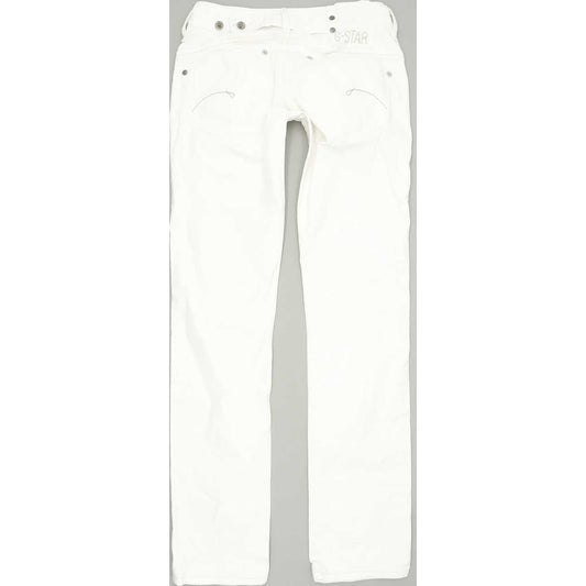 G-Star Midge Women White Straight Regular Stretch Jeans W26 L32
