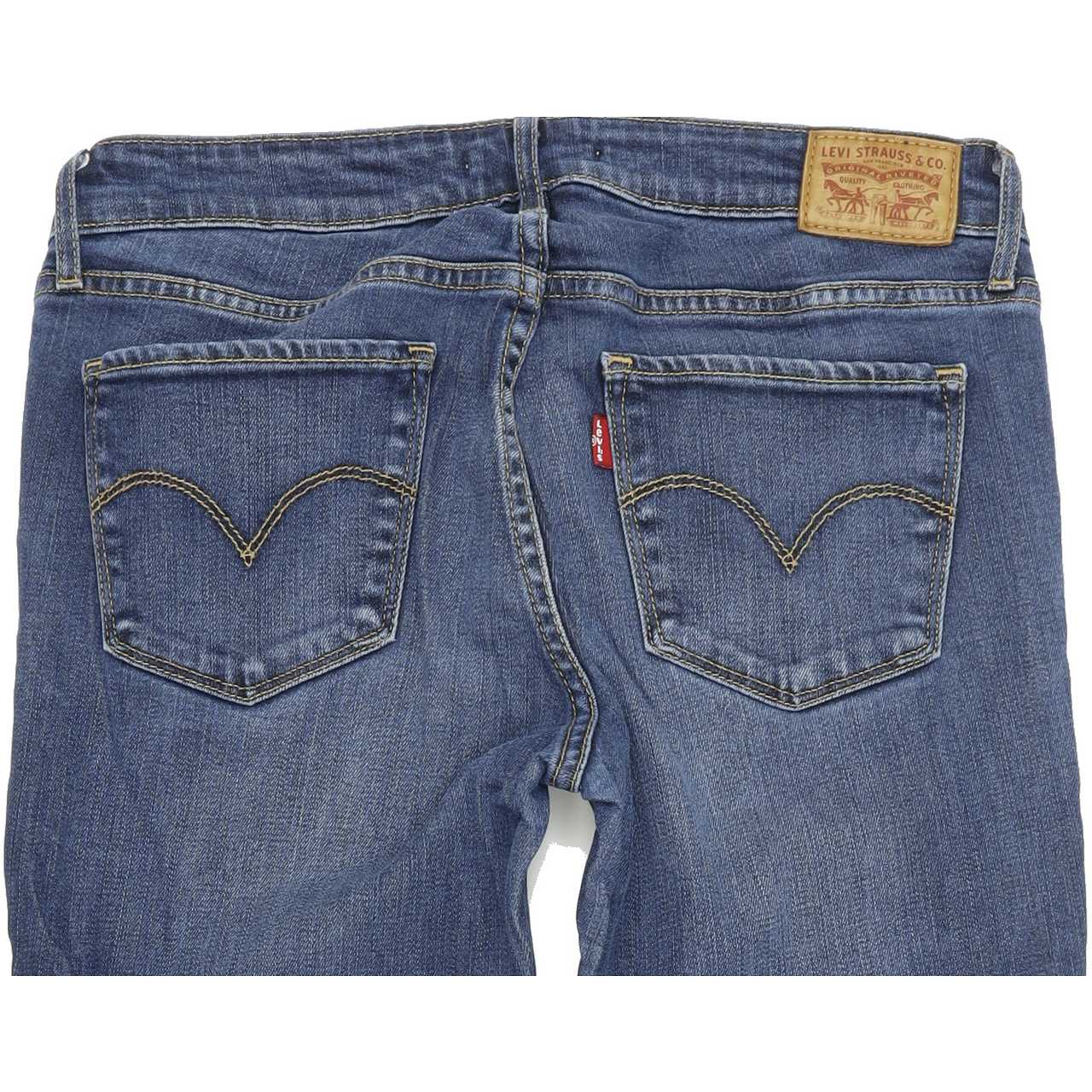 Levi's 711 Women Blue Skinny Slim Stretch Jeans W28 L30