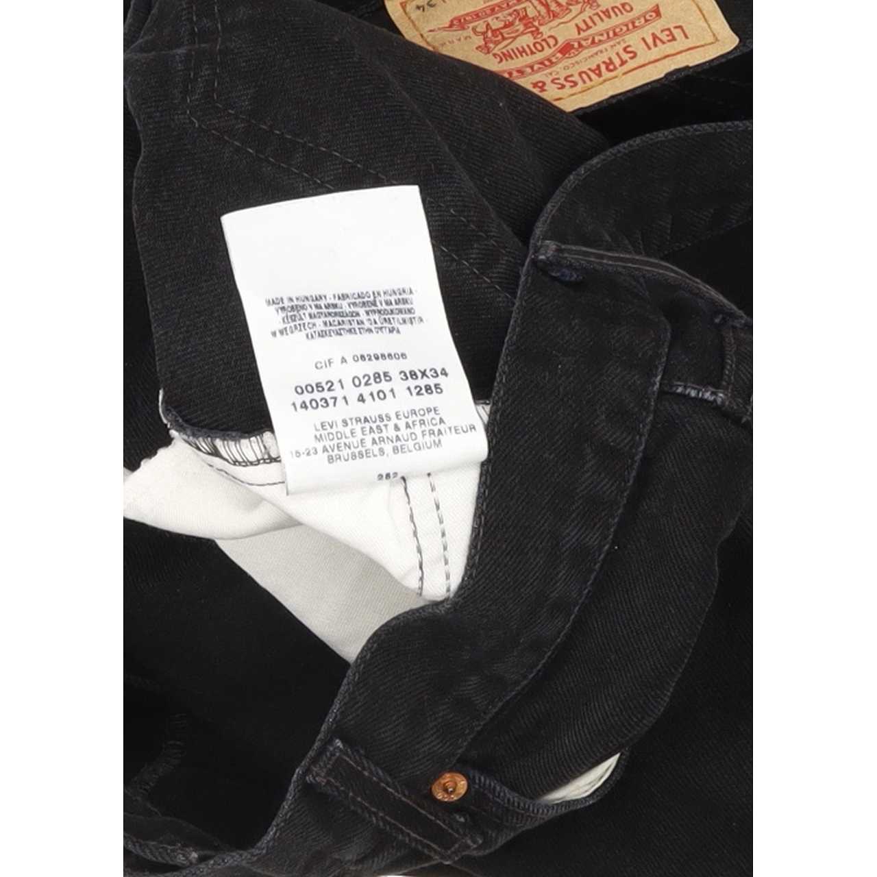 Levi's 521 Men Black Straight Regular Jeans W37 L33