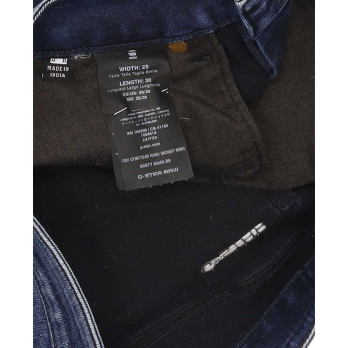 G-Star 3301 Contour Women Blue Skinny Regular Stretch Jeans W29 L29