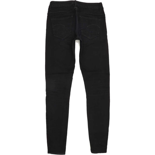 G-Star D-Staq Mid Women Black Skinny Regular Stretch Jeans W29 L33