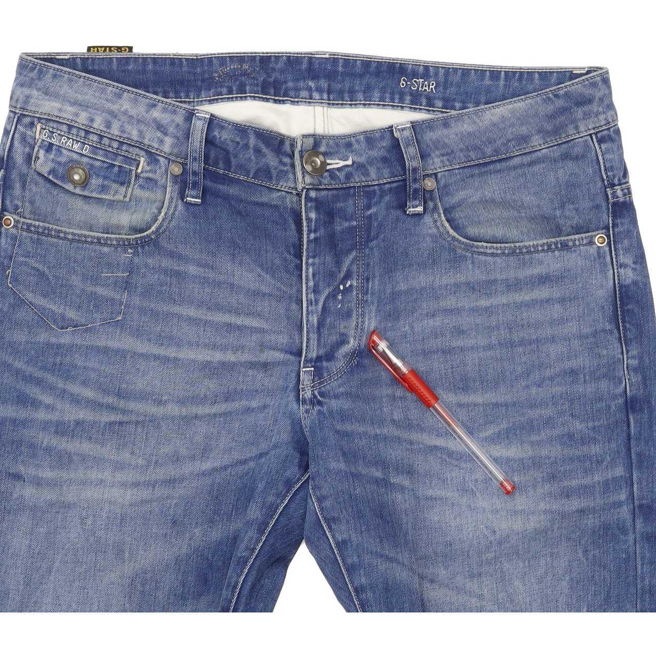 G-Star Morris Low Men Blue Straight Slim Jeans W31 L32